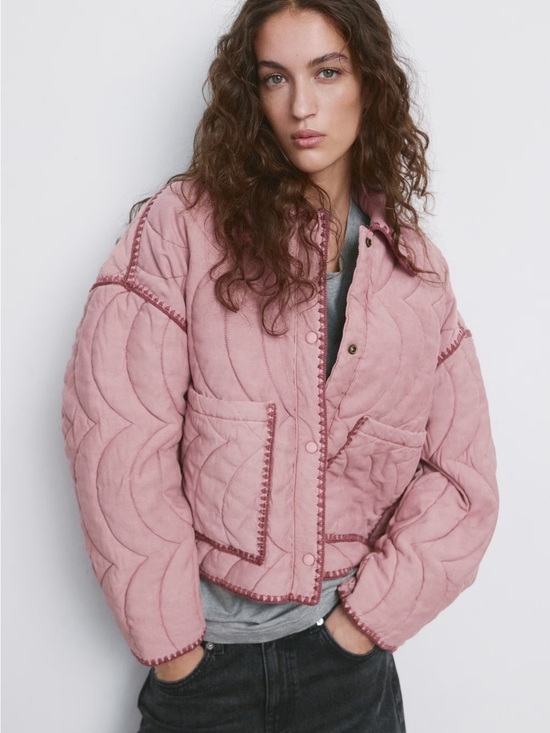 Mango Jackets & Blazers - NWT MANGO QUILTED JACKET WITH CONTRASTING TRIM